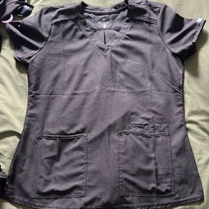 Med Coture size Medium black scrub set plus extra pair of scrub pants